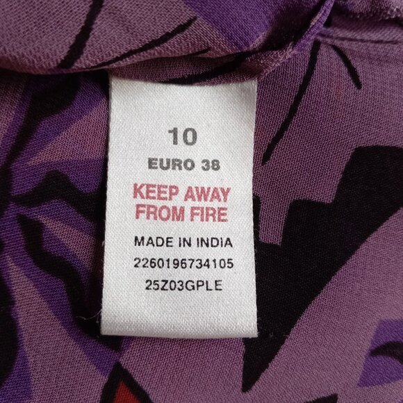 ZANDRA RHODES AT TOPSHOP CAFTAN TOP 6 M - Picture 7 of 12